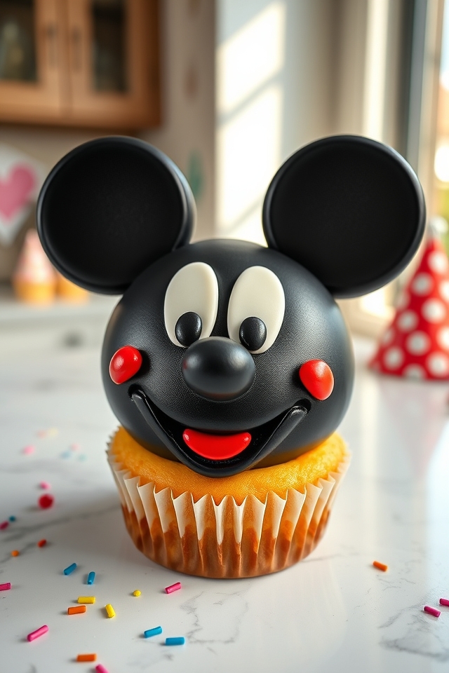 shaped cartoon character cupcakes