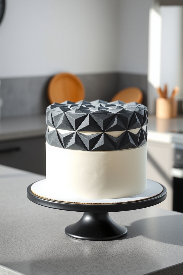 sharp edged geometric cakes