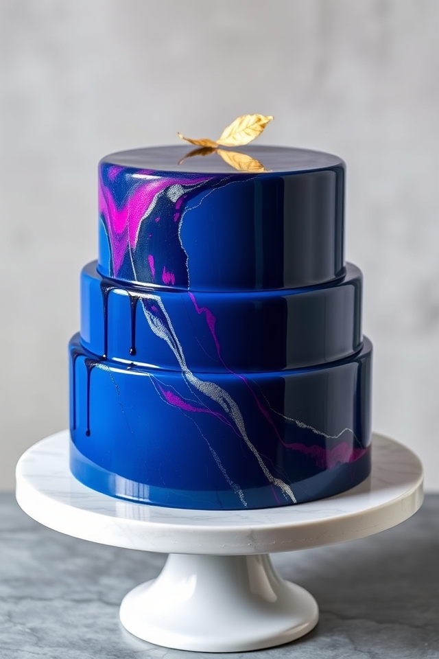 shiny mirror glaze cakes