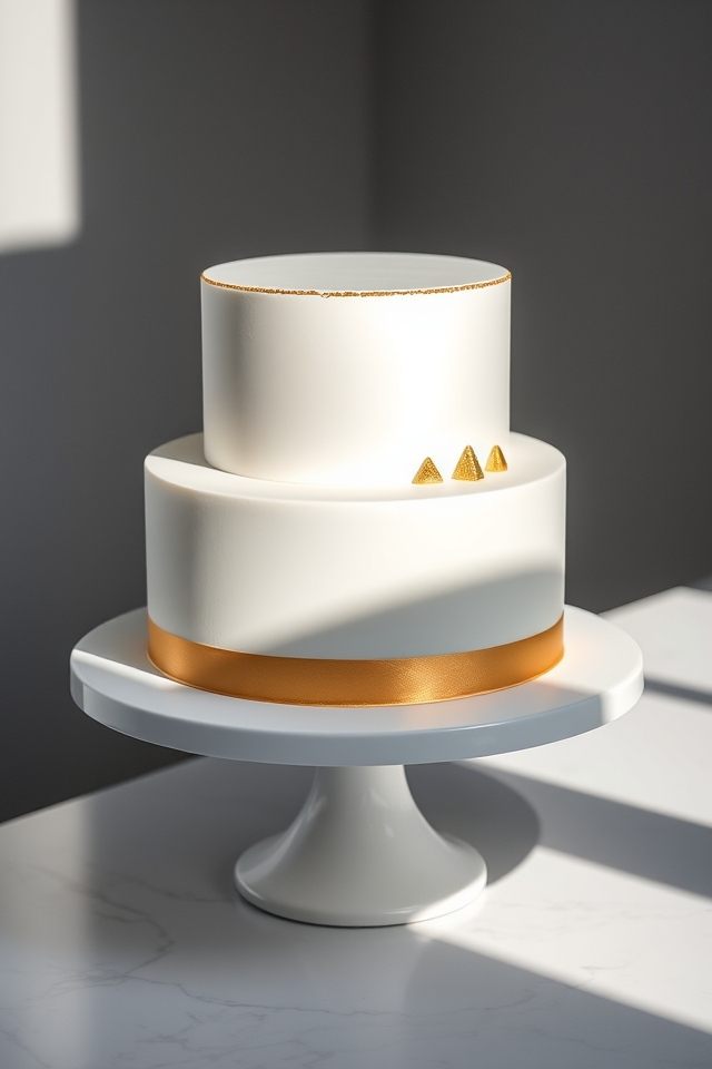 simple gold accents white