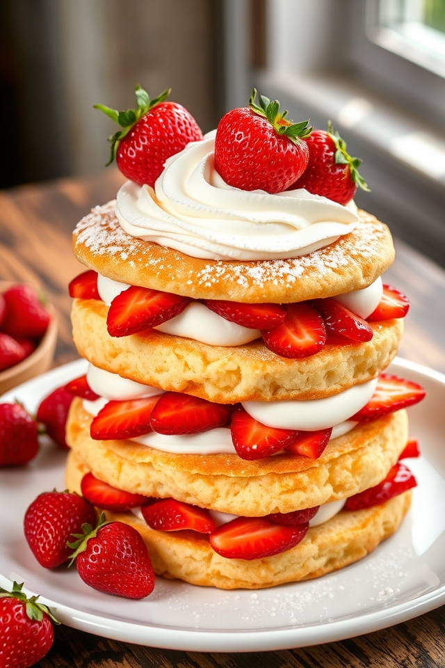 simple romantic strawberry shortcake