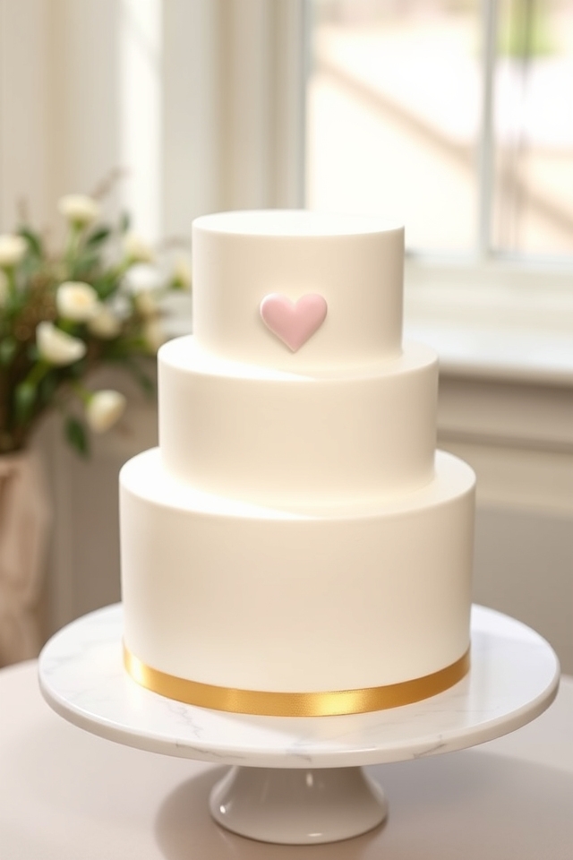 simple yet romantic cake