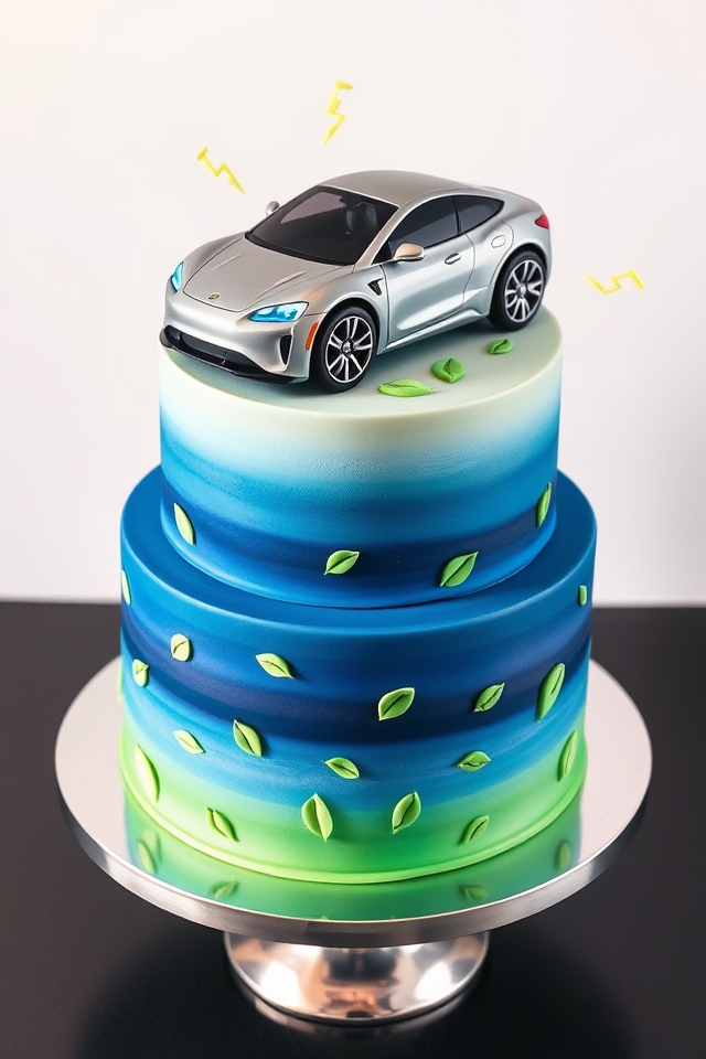 sleek fondant electric car