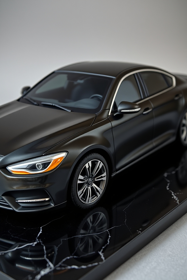 sleek fondant luxury sedan