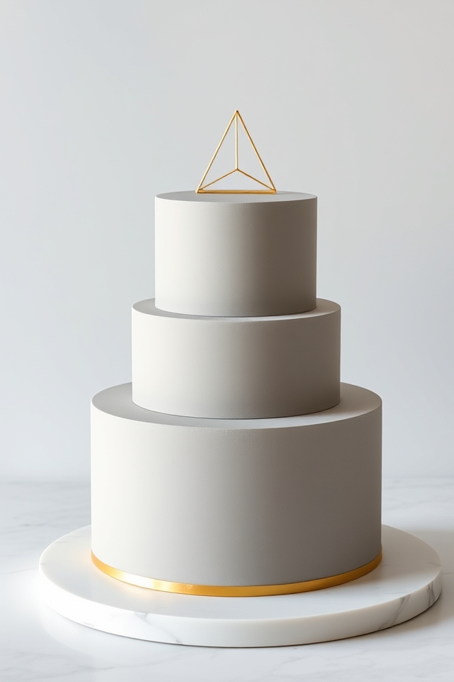 sleek minimalist corporate cakes