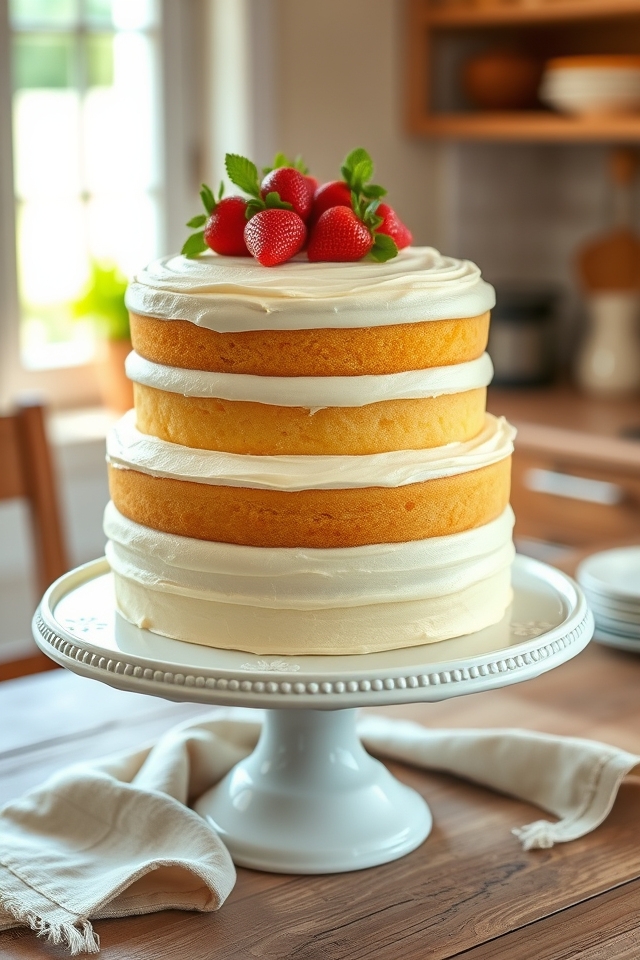 soft fluffy vanilla layers