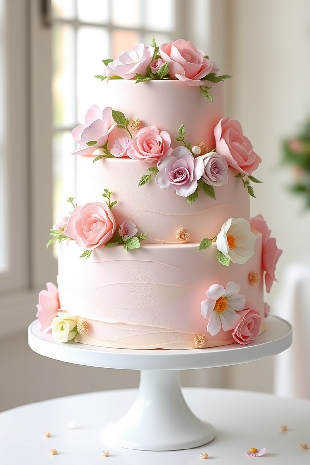 soft pastel buttercream garden