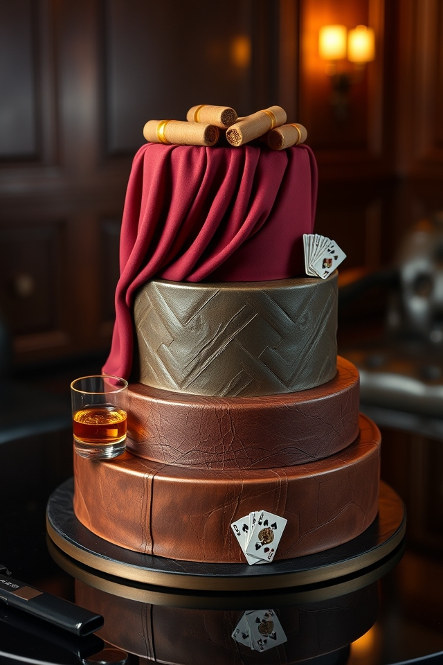 sophisticated cigar lounge accents
