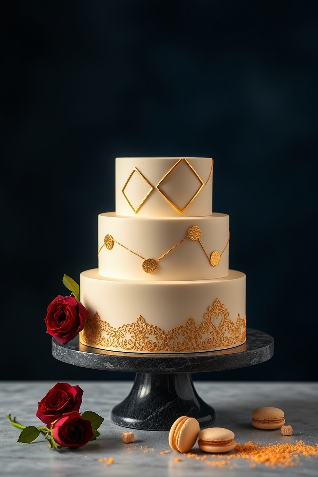 sophisticated edible gold designs