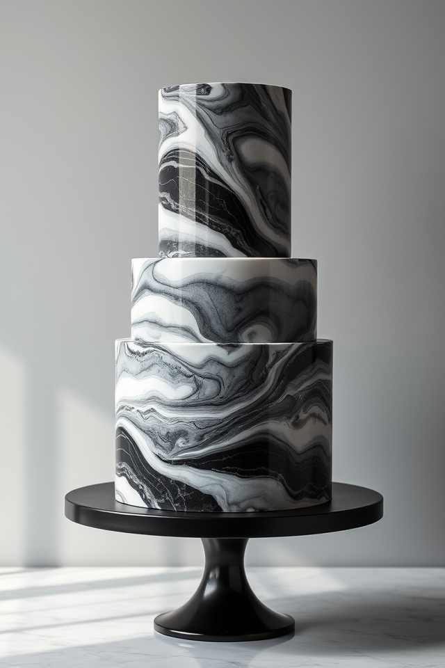 sophisticated swirled marble cake