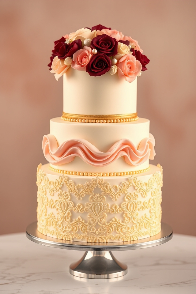 sophisticated tiered cake elegance