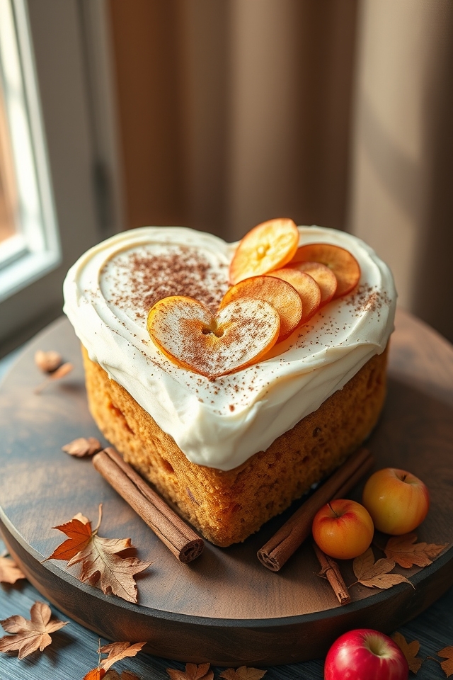spiced cinnamon apple heart