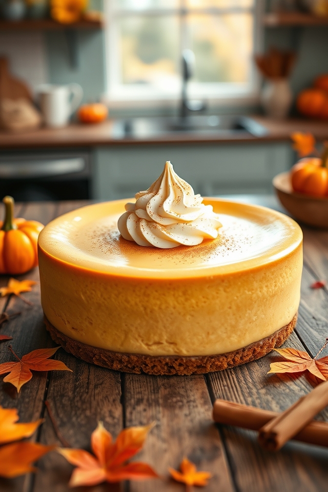 spiced pumpkin autumn cheesecake