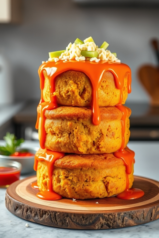 spicy buffalo chicken cake