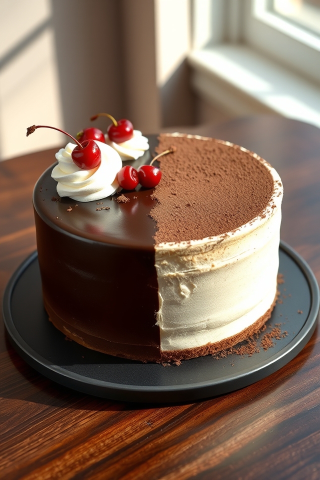 split black forest tiramisu