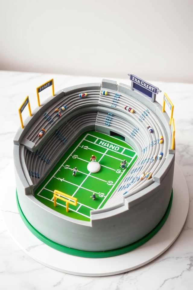sports stadium cake design