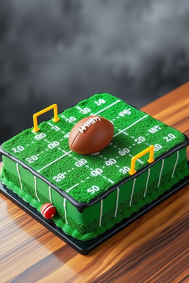 sports themed personalized cake