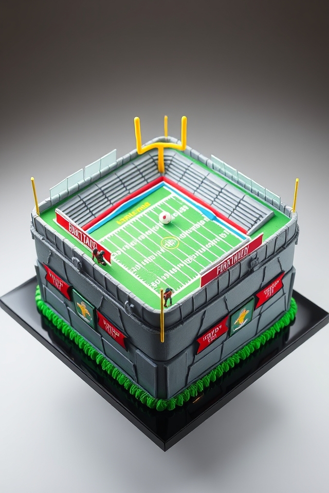 stadium themed birthday cake