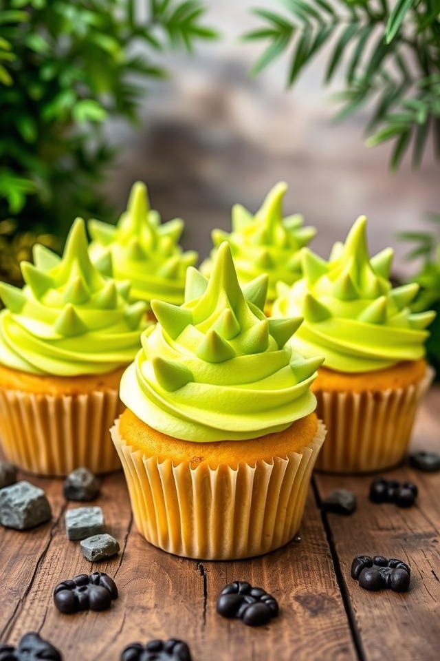 stegosaurus cupcakes with spikes