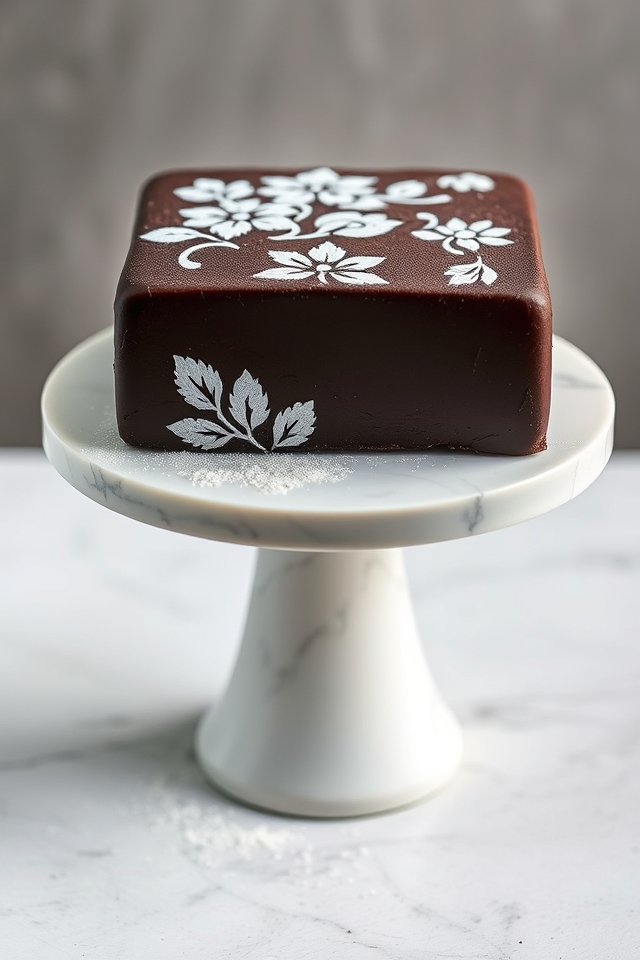stenciled powdered sugar motifs