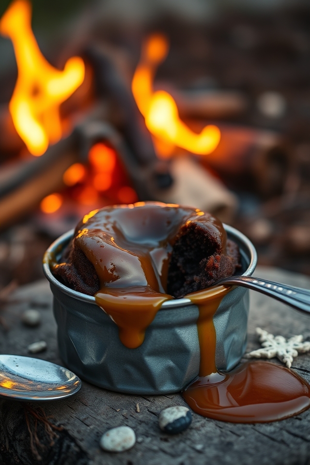 sticky toffee camping treat
