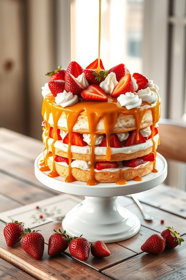 strawberry sundae caramel drizzle