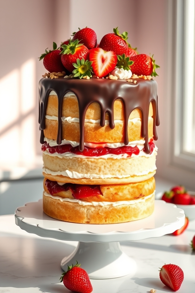 strawberry sundae layer cake