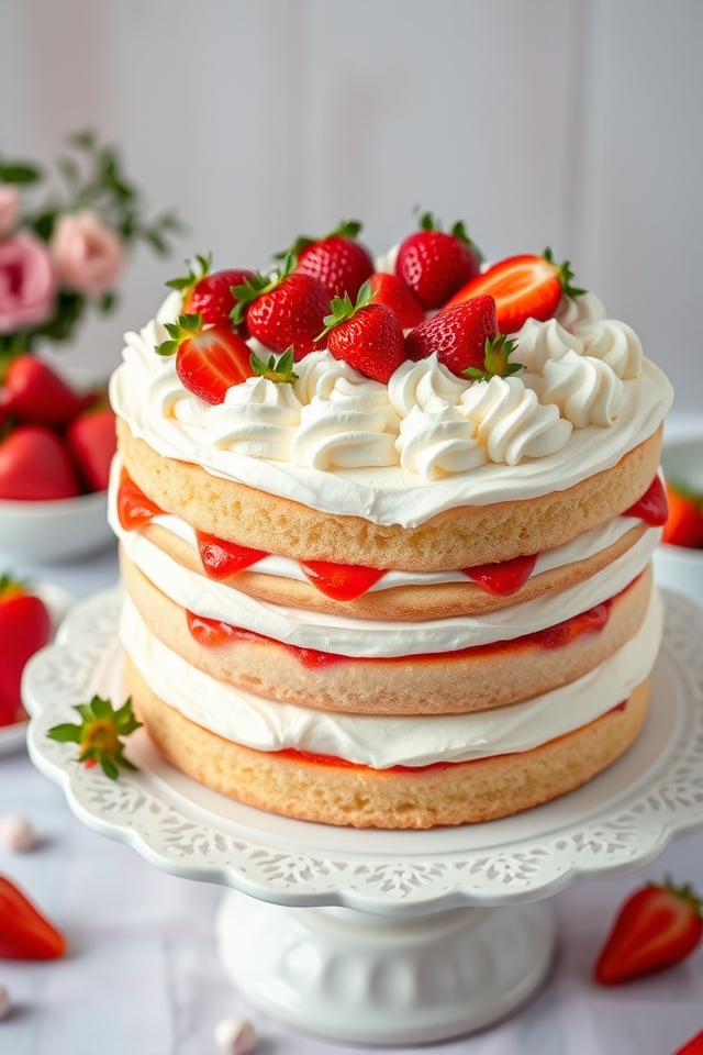 strawberry vanilla multi layered delight