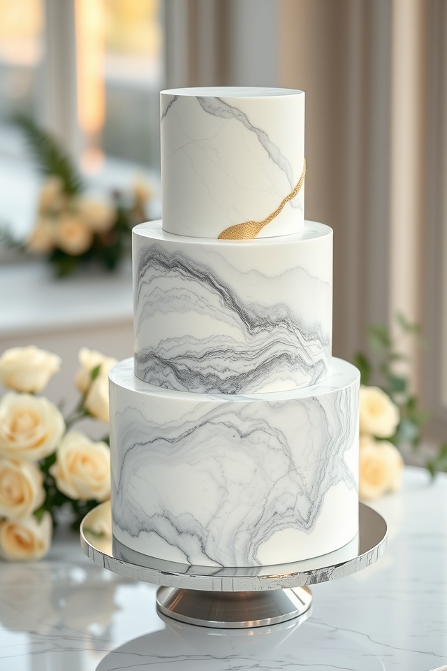 striking chic marble centerpiece