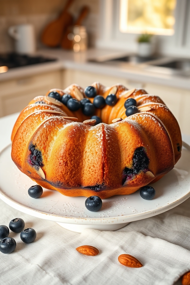 stunning blueberry almond bundt