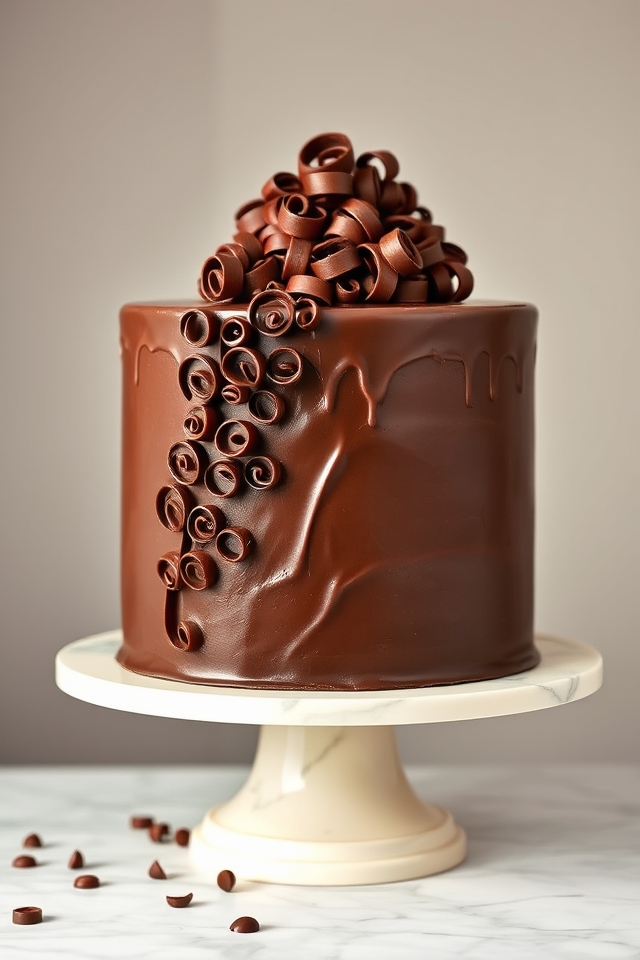 stunning textured chocolate curls