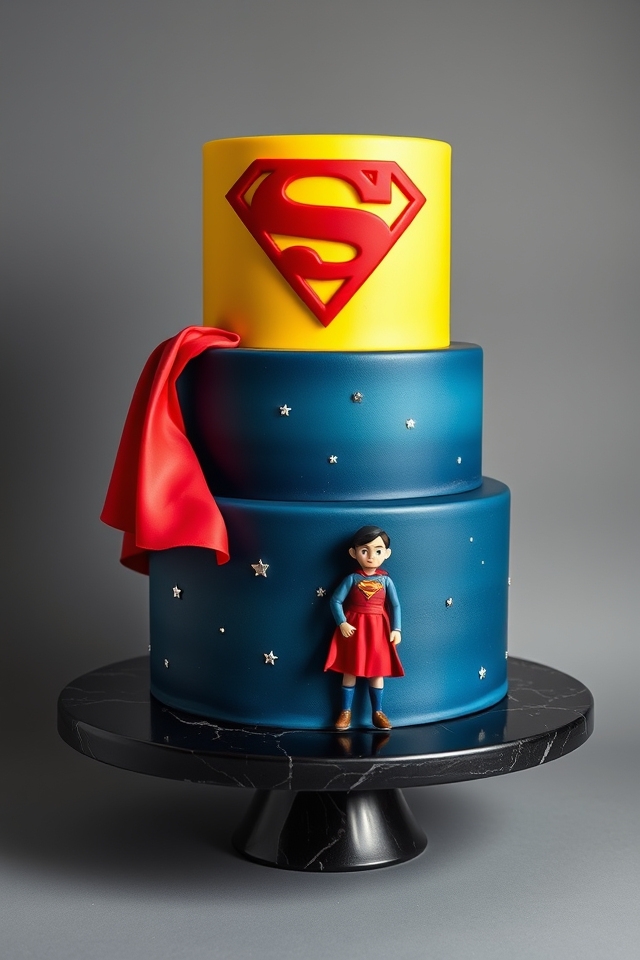 superhero dad tribute cake