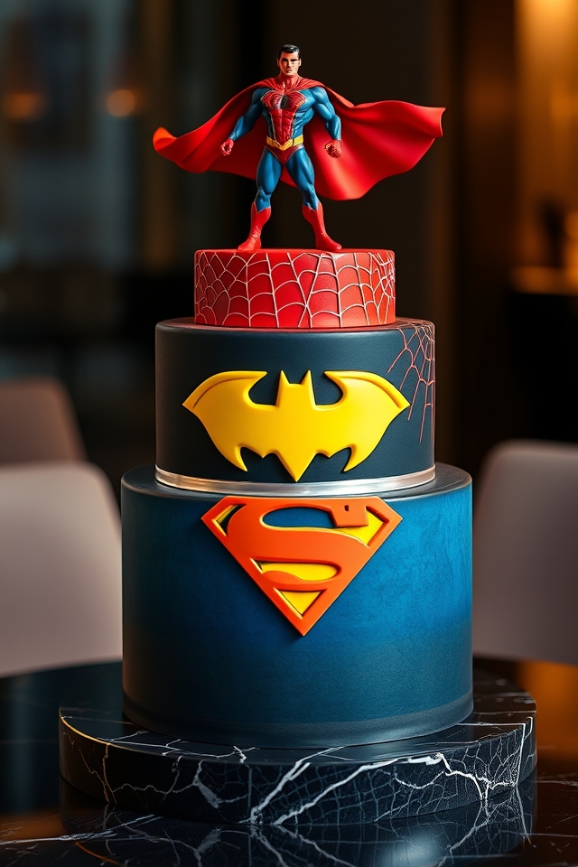 superhero epic design cake