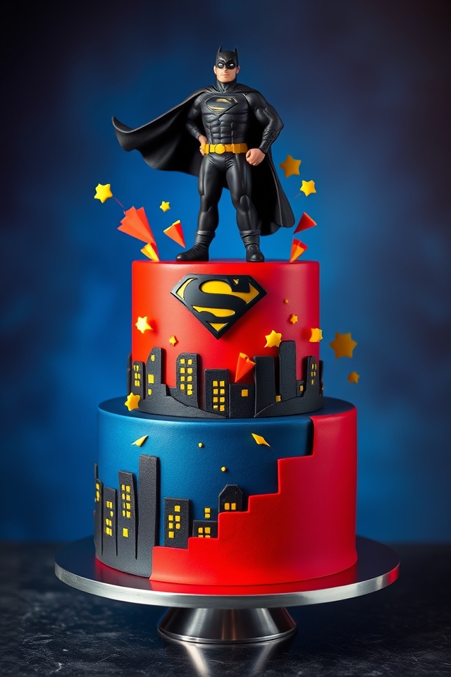 superhero power blast cake