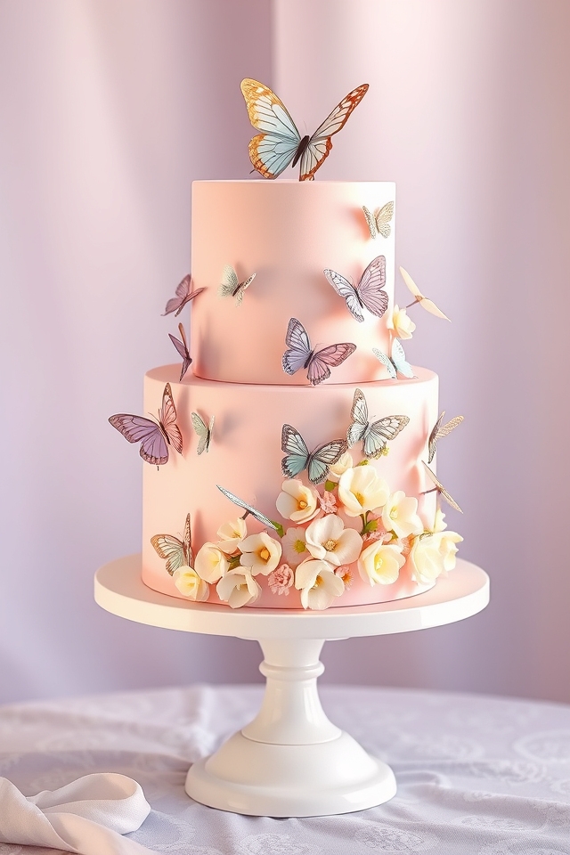 sweet pastel butterfly accents