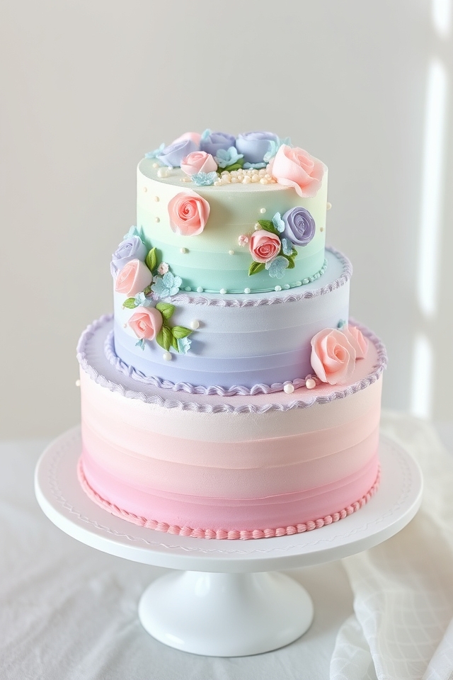 sweet pastel cake accents