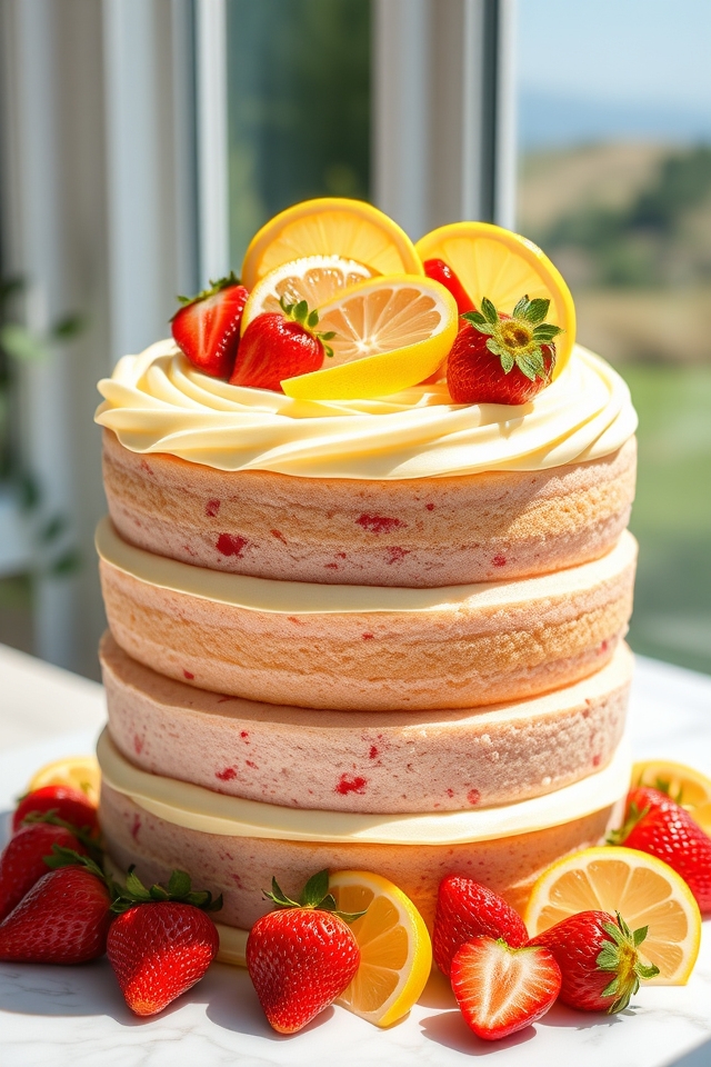 sweet tangy strawberry lemonade