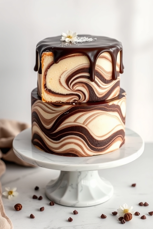 swirled vanilla chocolate masterpiece