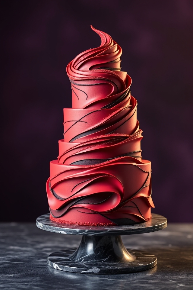 swirling chaos magic cake