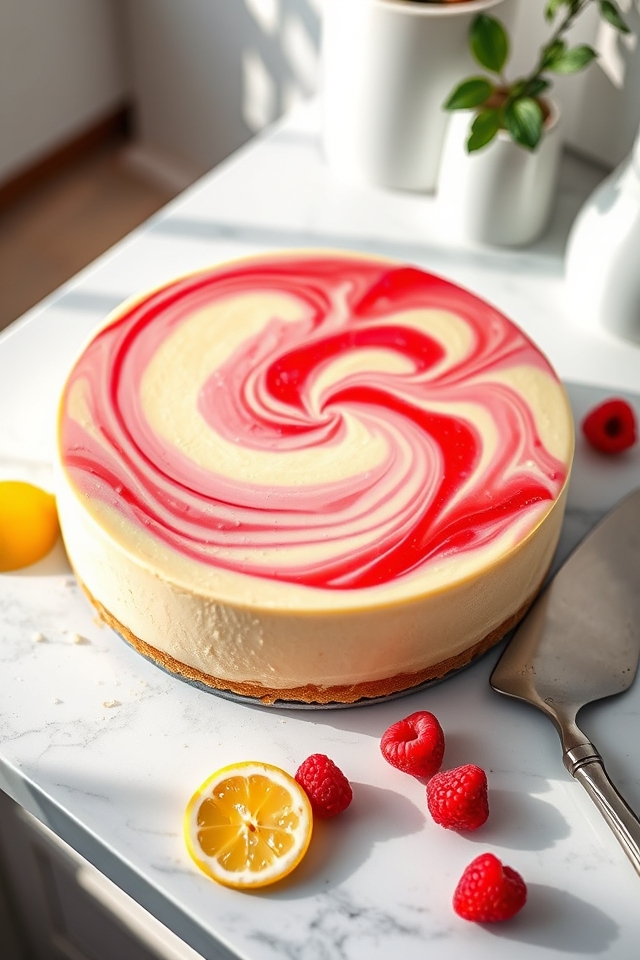 tangy lemon raspberry swirl