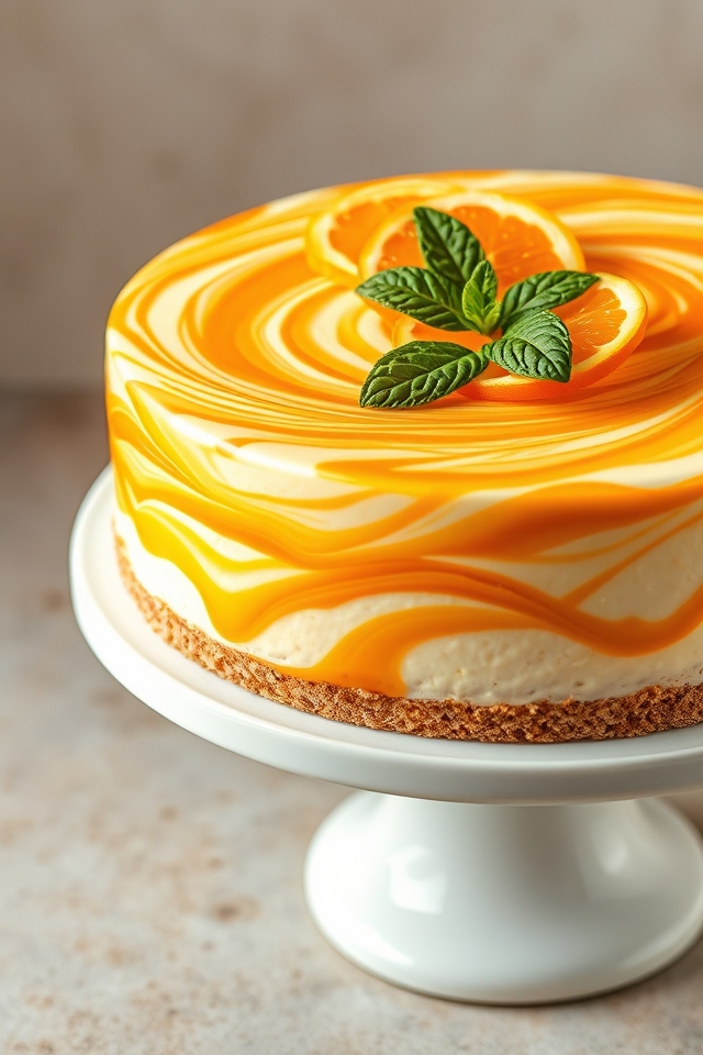 tangy orange cheesecake swirl