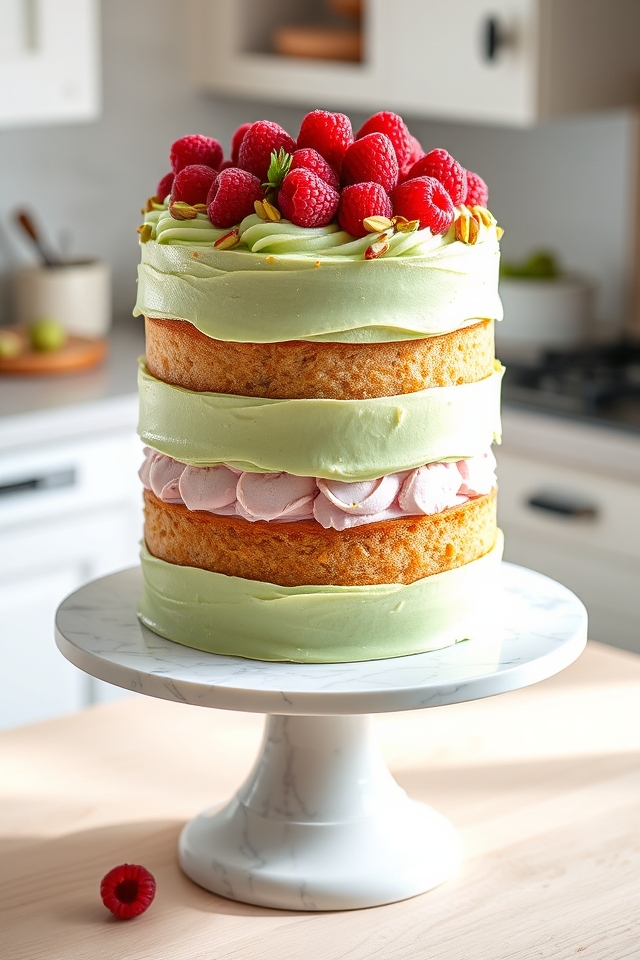 tart raspberry pistachio elegance