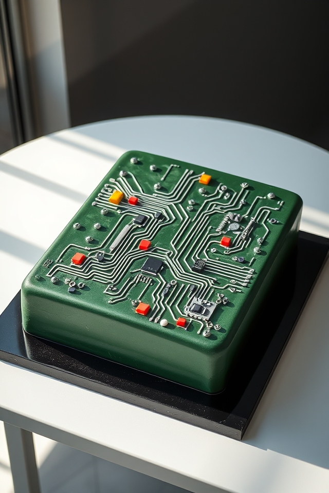 tech circuit board cake