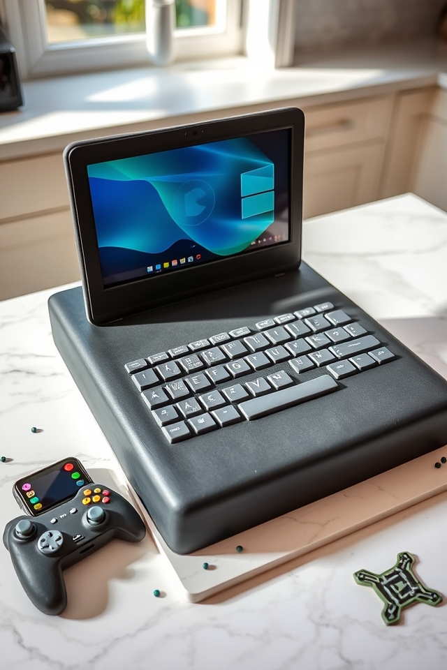 tech gadget birthday cake