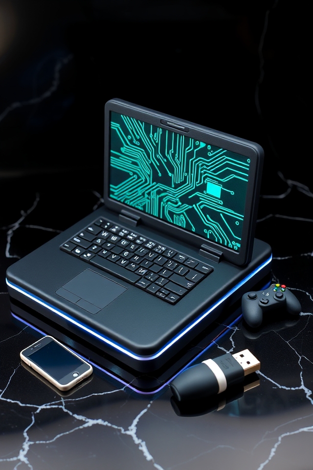 tech gadget inspired cake