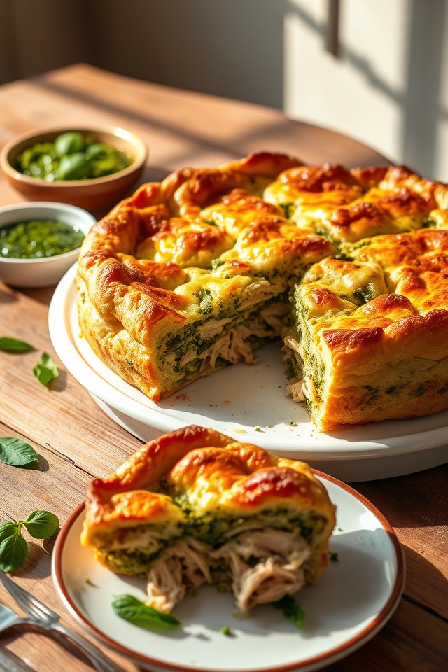 tender pesto chicken bake