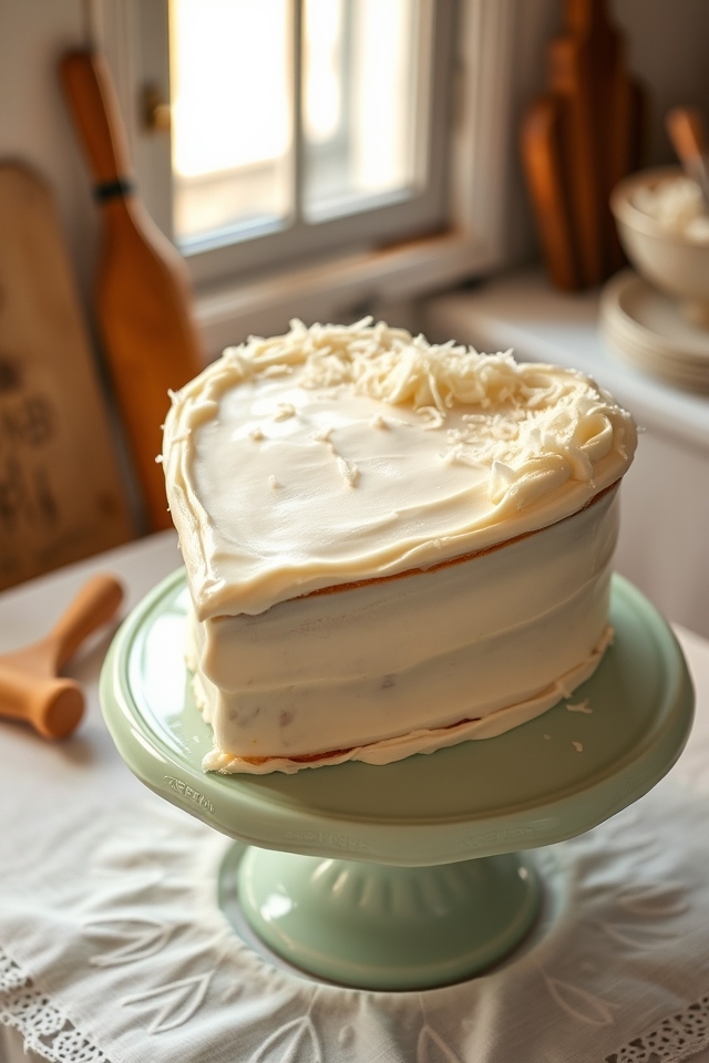 timeless coconut cream heart