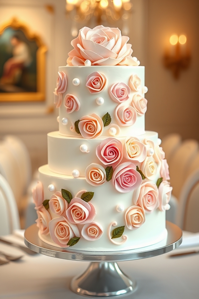 timeless elegant rose swirls