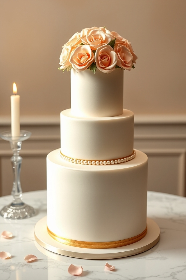timeless elegant tiered cake