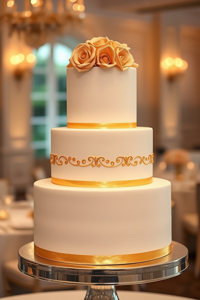 timeless gold elegance cakes